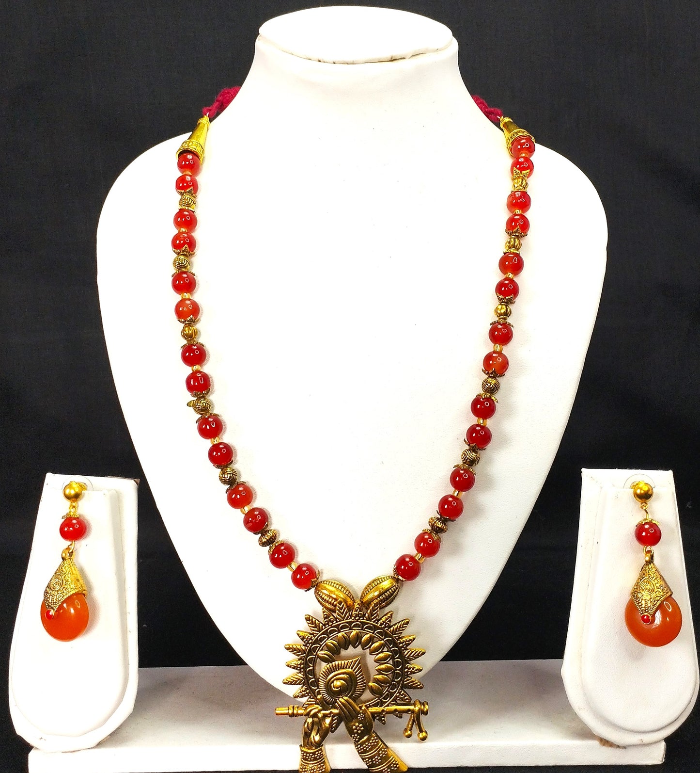 Maroon Antique necklace Set