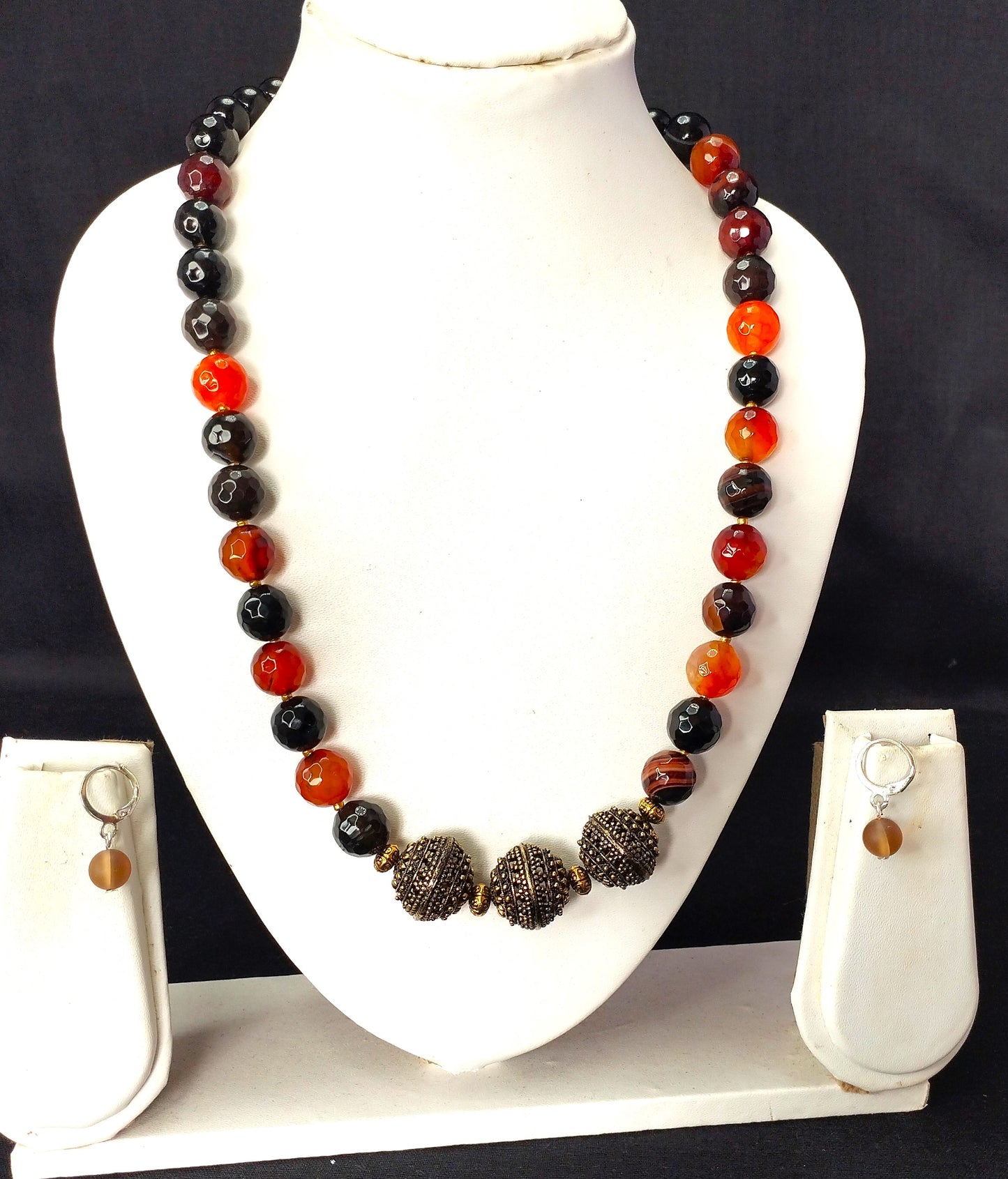 Carnelian Gemstone Necklace Set