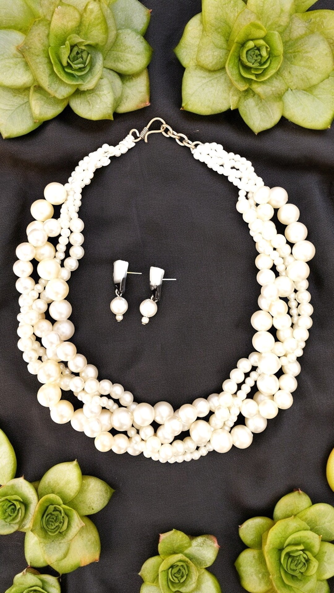 Pearl Indo western Necklace choker set