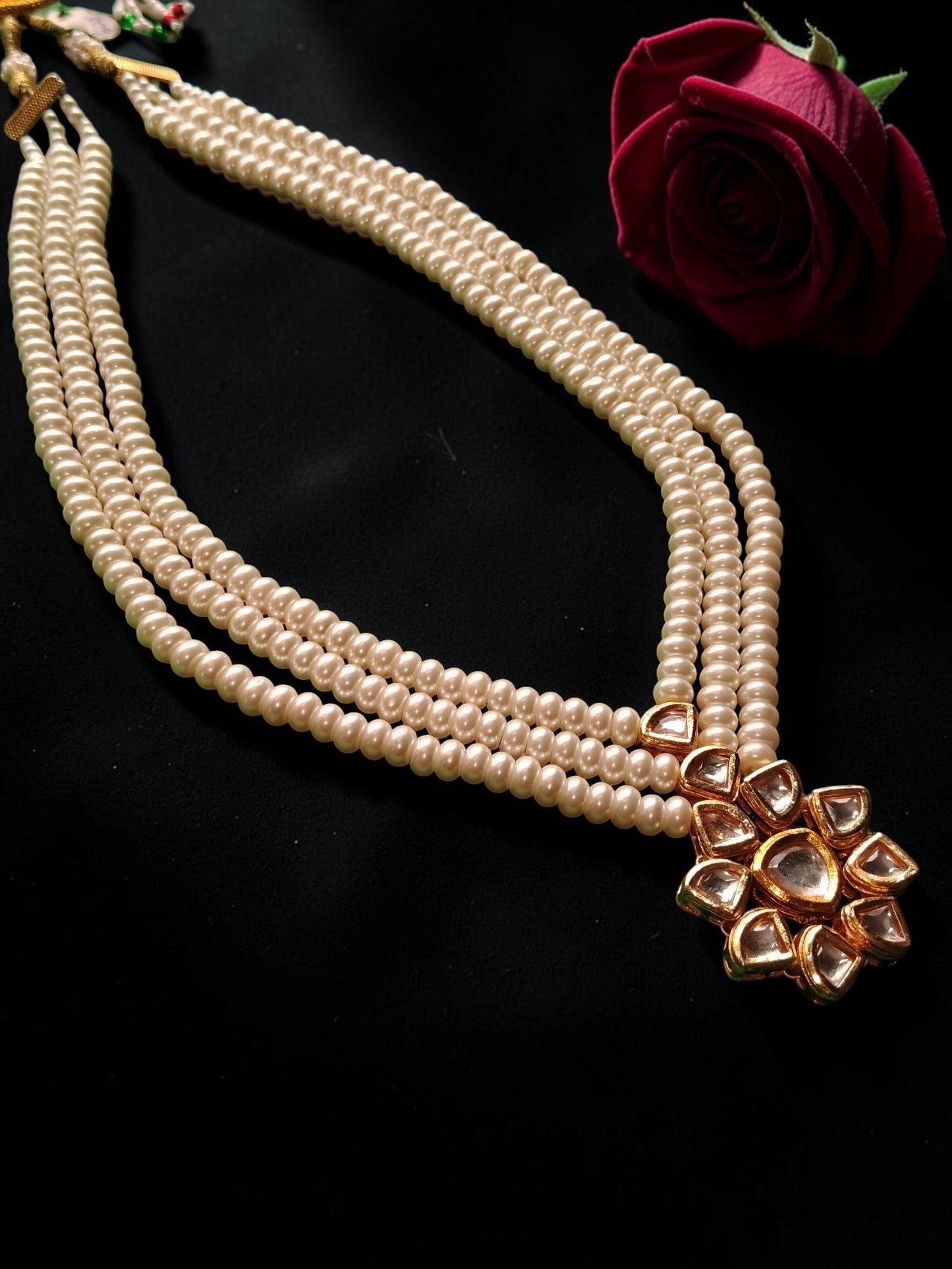 Pearl Statement Necklace – Royal Kundan Elegance