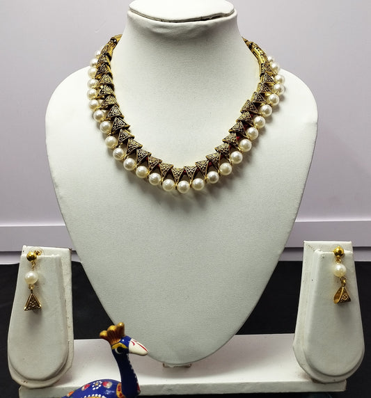Pearl and Brass ethnic jewellery