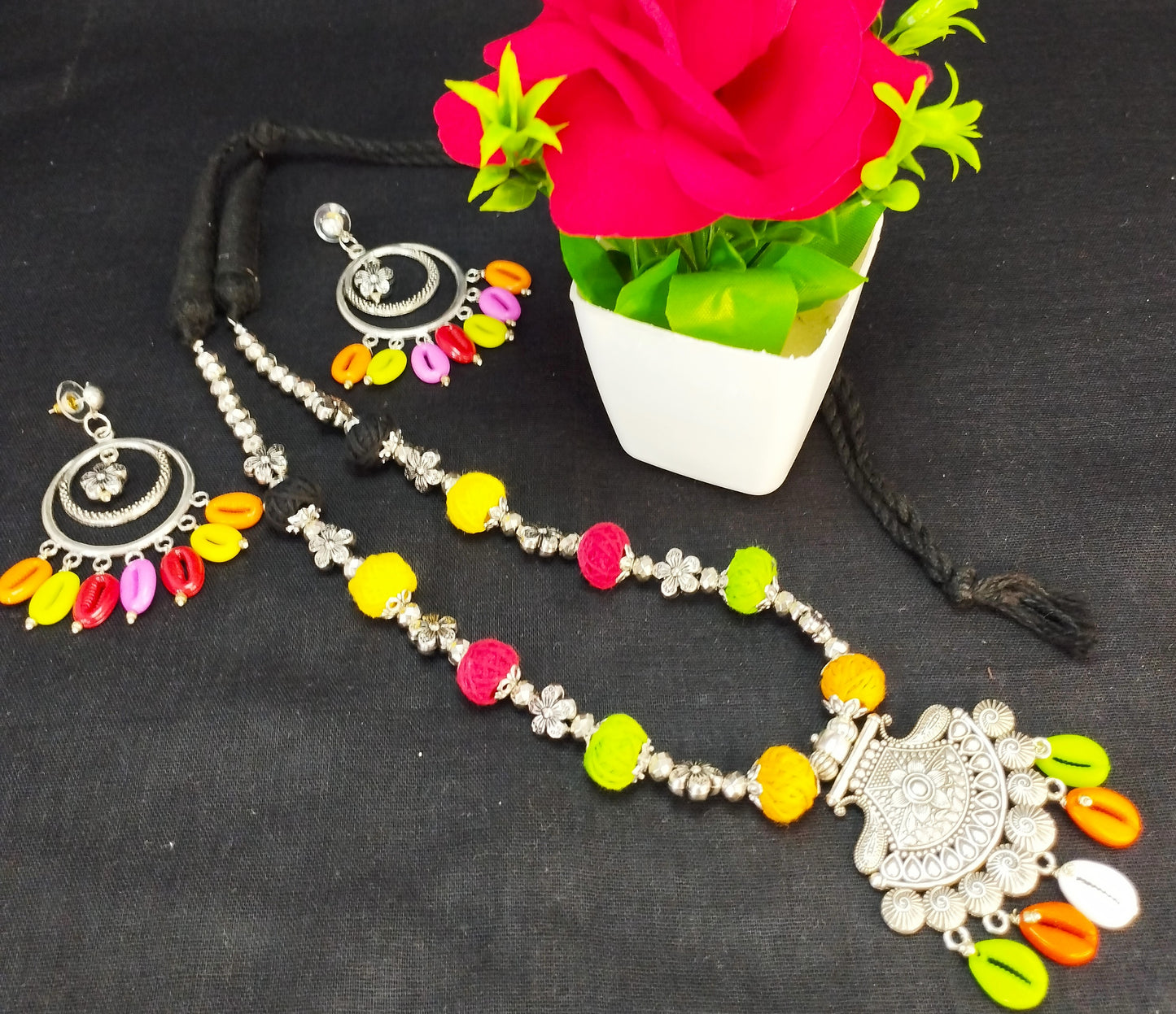 Oxidised  Silver necklace