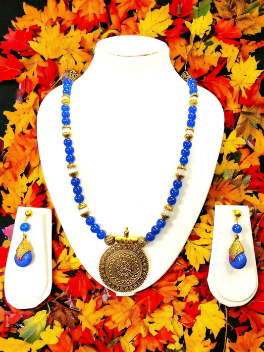 Royal Blue Antique necklace Set