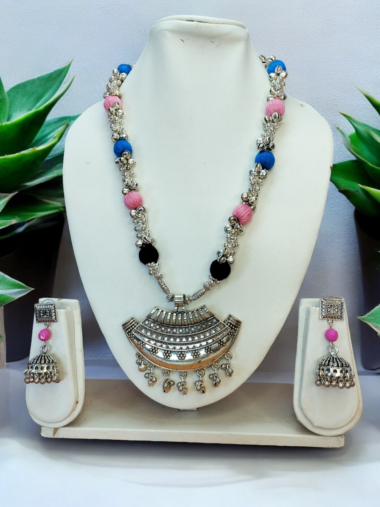Oxidised Silver Jewellery Set – Pari Online