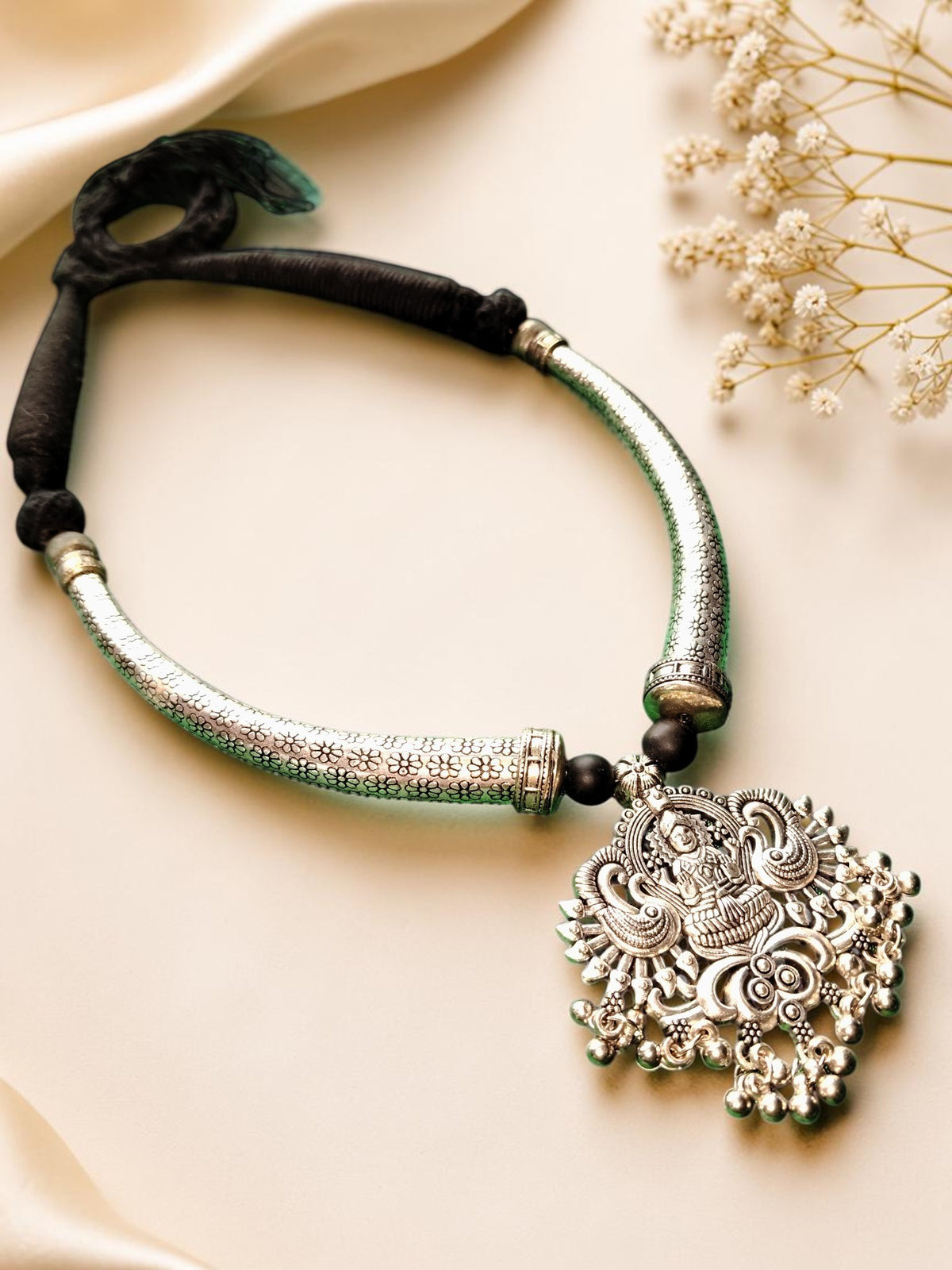 Oxidised silver  Necklace  set Black