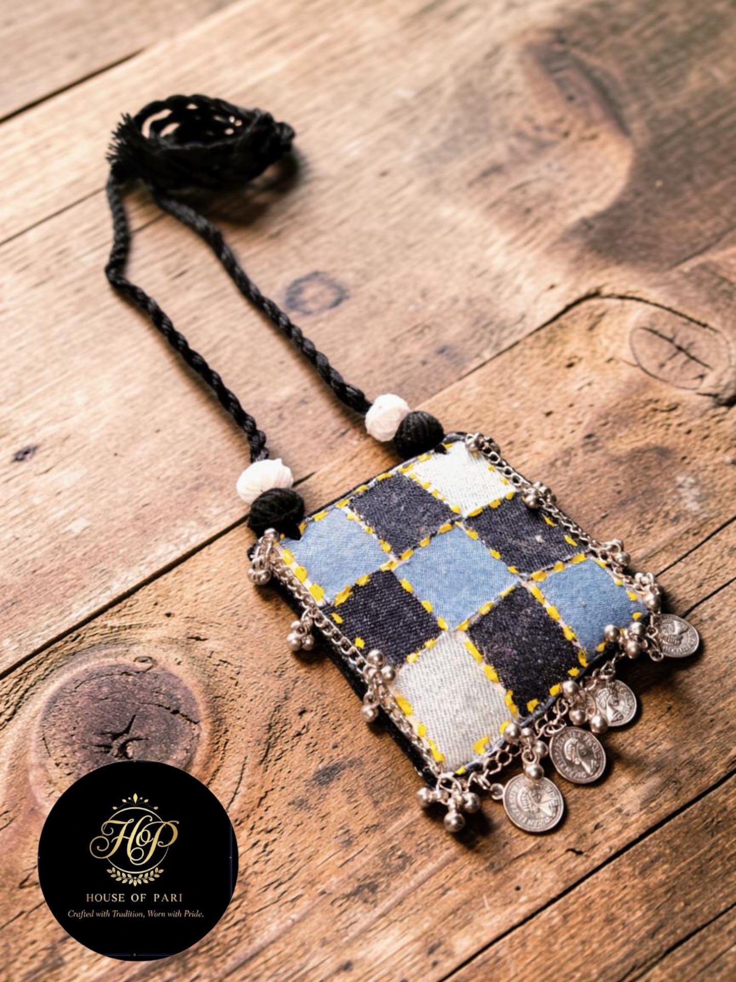 Sustainable Denim Handmade Necklace