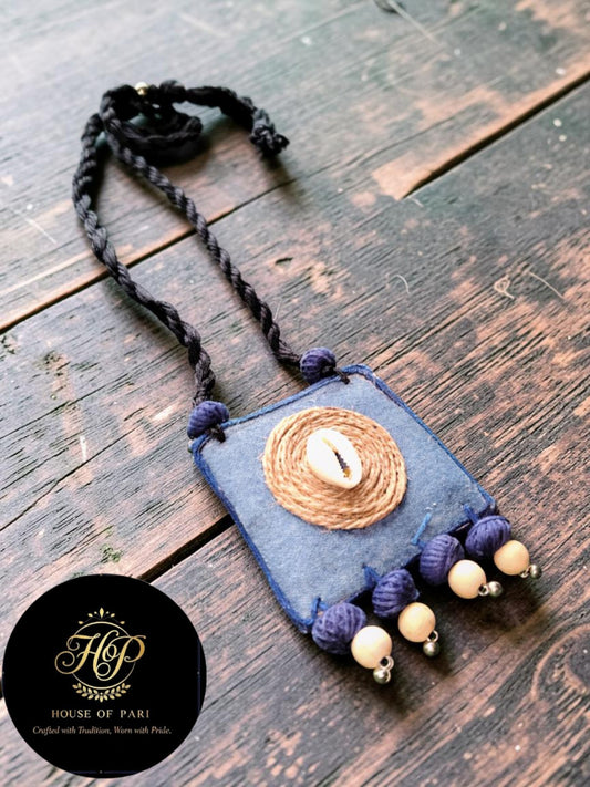 Sustainable Denim Handmade Necklace