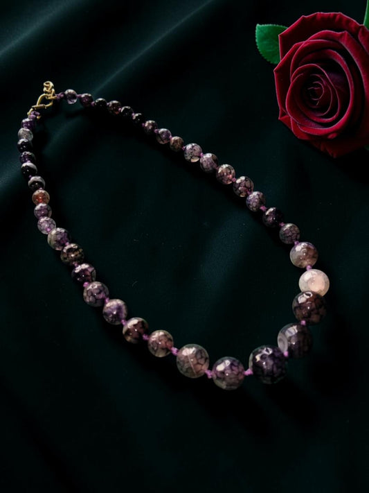 Amethyst Gemstone Beaded Necklace
