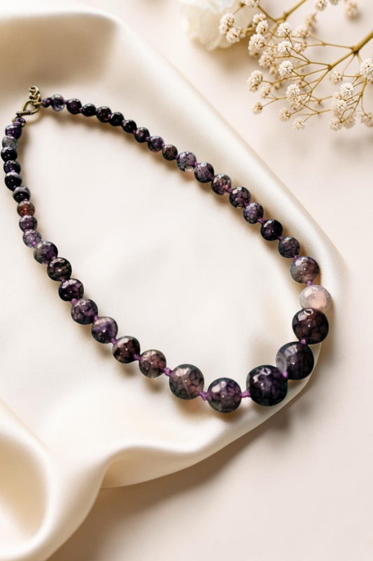 Amethyst Gemstone Beaded Necklace