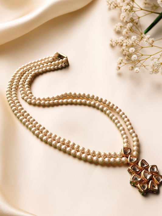 Pearl Statement Necklace – Royal Kundan Elegance